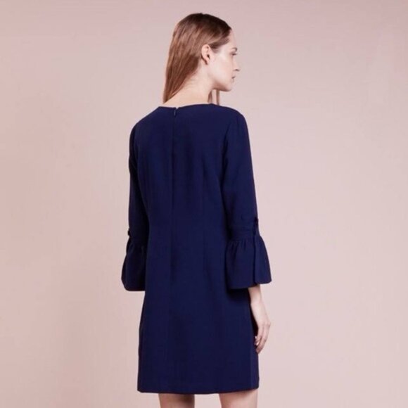 Club Monaco Archibelle Shift Dress Navy Blue Crepe 3/4 Length Sleeve Size 00 - Picture 14 of 16